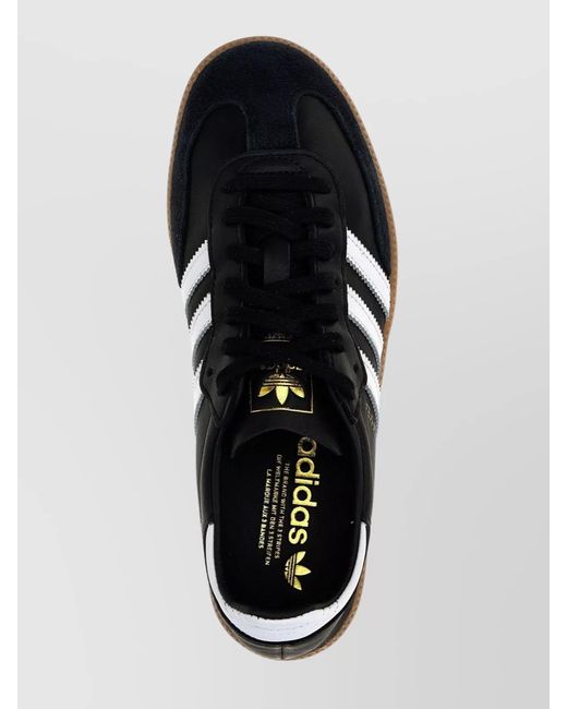 Adidas Originals Black Leather Samba Decon Low-Top Sneakers for men