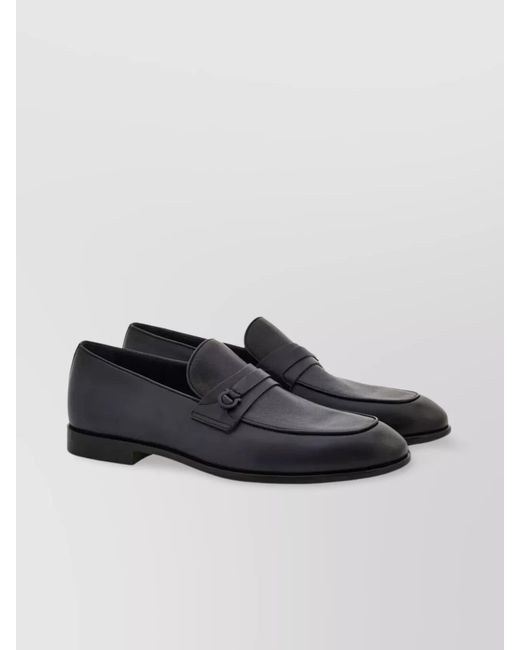 Ferragamo Multicolor Shaded Leather Loafers Round Toe for men