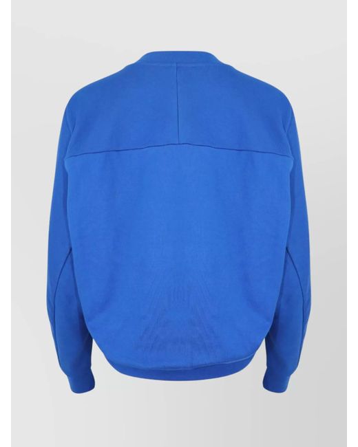 McQueen Blue Cotton Printed Regular-Fit Sweatshirt