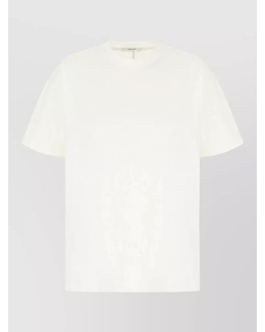 The Row White Crew Neck Short Sleeve Cotton T-Shirt