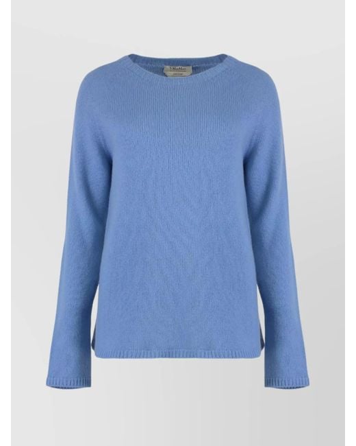 Max Mara Blue Georg Wool And Cashmere Sweater