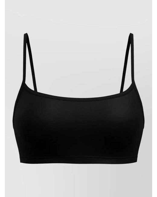 Calida Black Bustier Top Adjustable Straps Seamless Stretch
