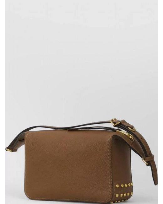 Tod's Brown Mini Belt Bag Metal Studs Detail