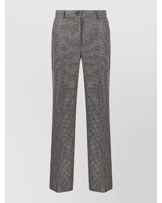 P.A.R.O.S.H. Gray Tailored Pants Belt Loops Back Pockets