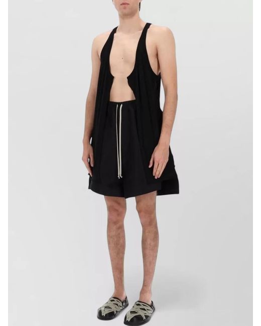 Rick Owens Black Cotton Tank Top for men