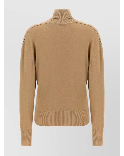 Burberry Natural Wool Turtleneck Jumper