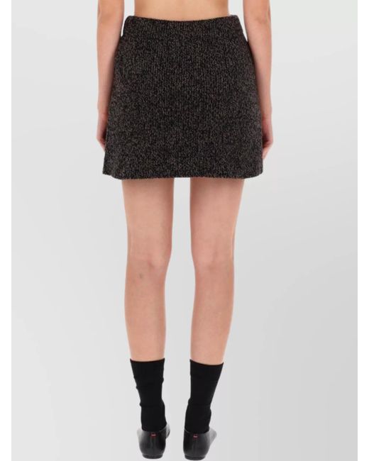 Our Legacy Black Wool Fitted Skirt