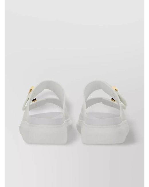 McQueen White Oversized Sandals