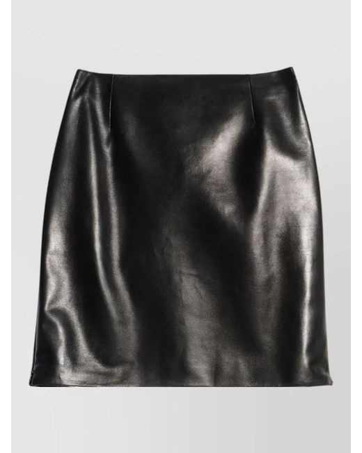 Gucci Black Leather Mini Skirt