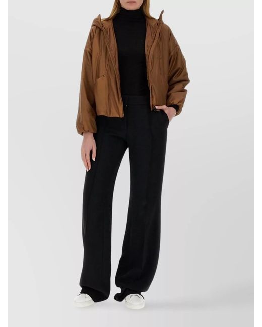 Herno Brown Nylon Cropped Jacket