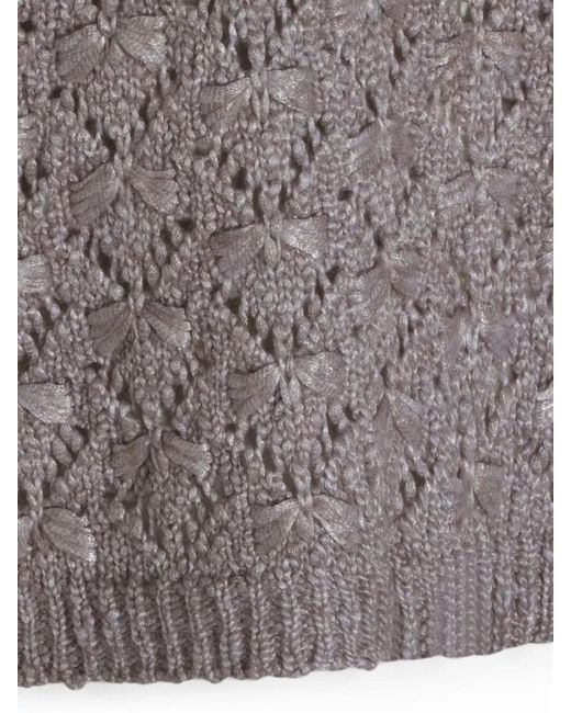 Fabiana Filippi Multicolor Wool Blend Top Round Neck Knit
