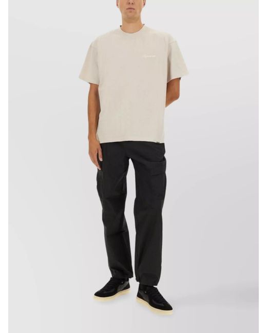 Represent White Logo Print T-Shirt for men