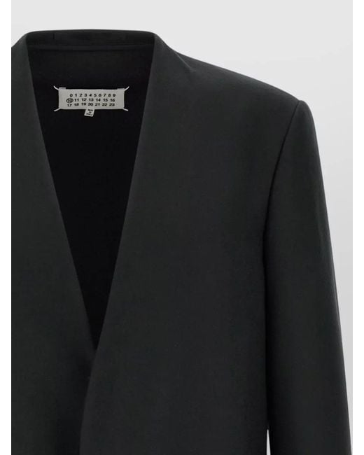 Maison Margiela Black Tailored Blazer Single Breasted Long Sleeves Notch Neckline for men