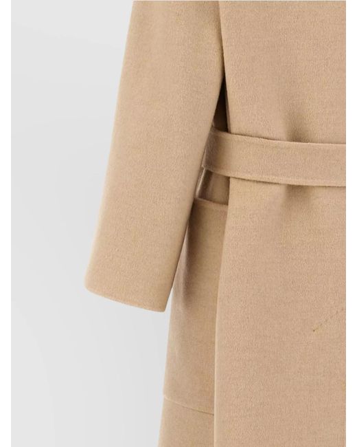 Max Mara Natural Camel Wool Single-Breasted Coat