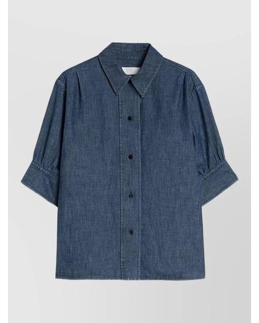 Jil Sander Blue Denim Boxy Shirt