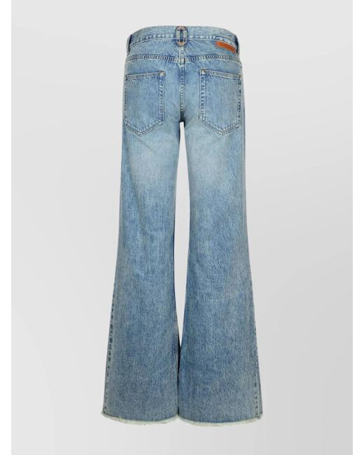 Stella McCartney Blue Denim Mid-Rise Flared Jeans