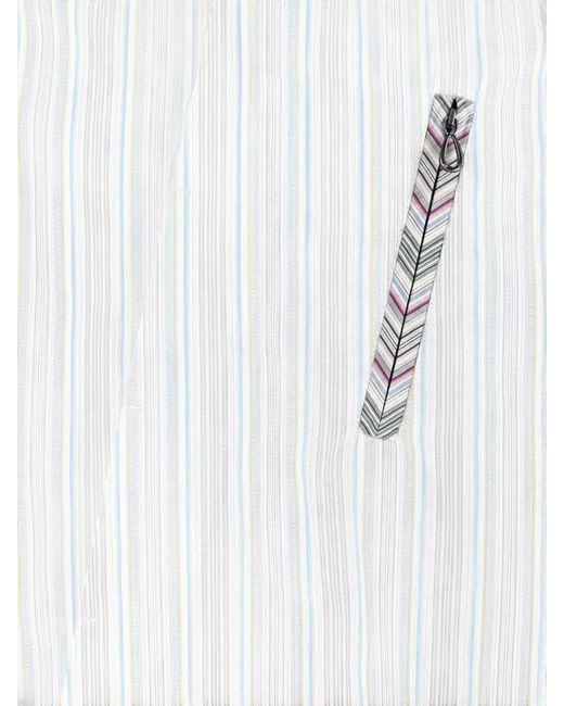 Kiko Kostadinov Natural Striped Point Collar Shirt Chest Pocket for men