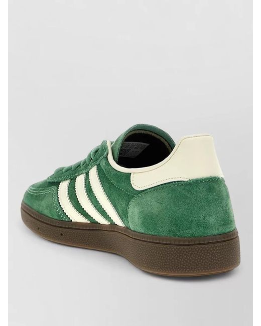 Adidas Originals Green Handball Spezial Suede Striped Low Sneakers for men