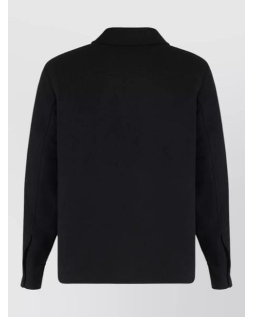 Canada Goose Black Collared Jacket Long Sleeves Chest Pockets for men