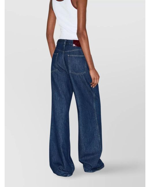 Gucci Blue Denim Wide-Leg Jeans