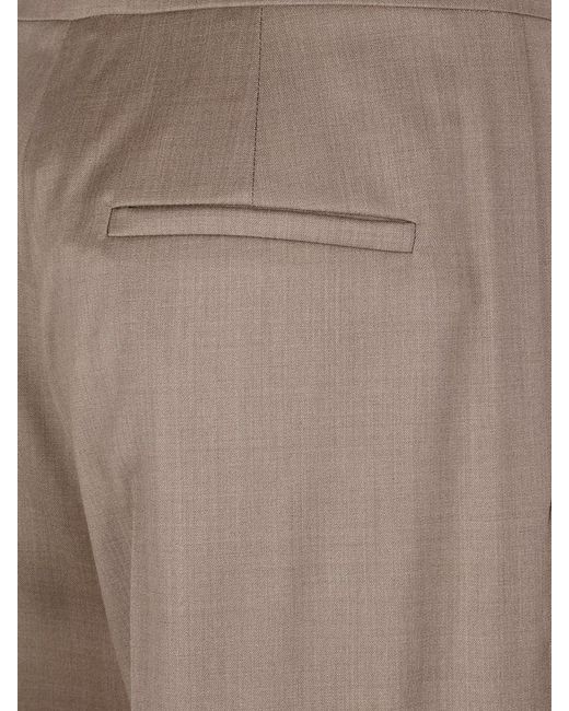 Max Mara Natural Tailored Trousers Pleated Front Belt Loops