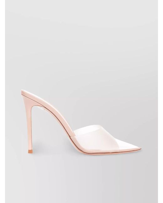 Gianvito Rossi Pink Pointed Plexiglass Sandals