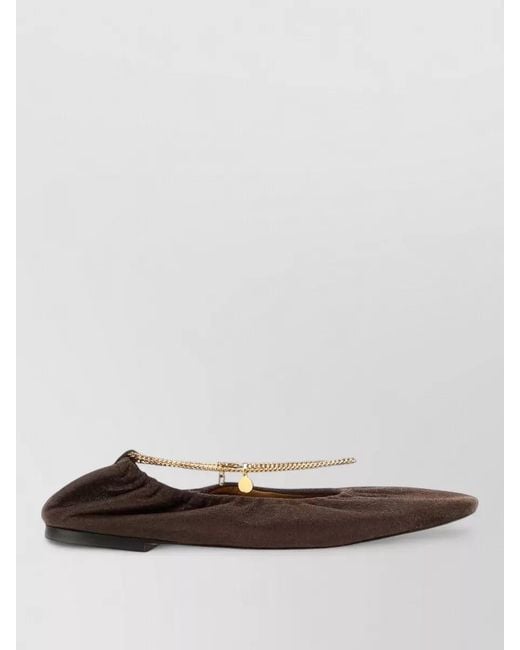 Stella McCartney White Shaggy Deer Pointed Toe Ballerina Shoes