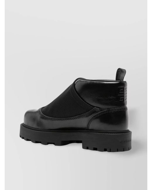 Givenchy Black Leather Panelled Ankle Boots for men