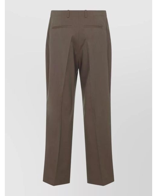 Our Legacy Brown Virgin Wool Mid-Rise Wide-Leg Tailored Trousers for men