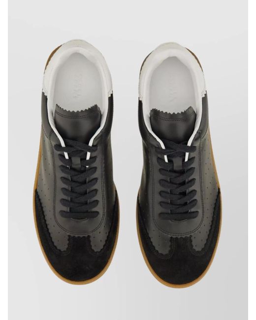 Isabel Marant Black Leather Low-Top Sneakers