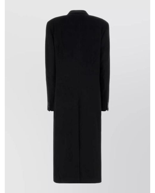 Our Legacy Black Wool Blend Coat Long Sleeve Tailored