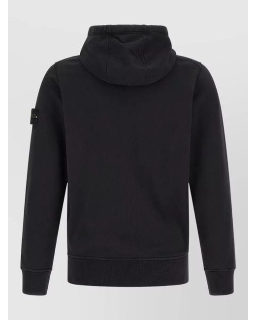 Stone Island Black 6100062 Hooded Jacket Front Pocket for men