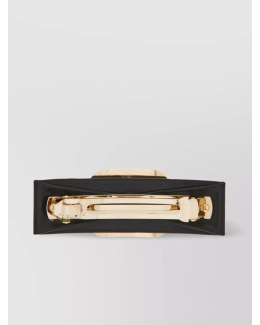 Ferragamo Black Silk Bow Hair Clip