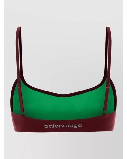 Balenciaga Purple Stretch Nylon Bra