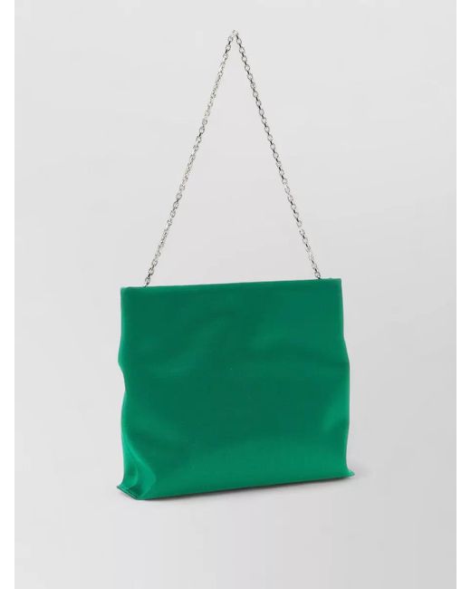 Roger Vivier Green Silk Clutch Bag