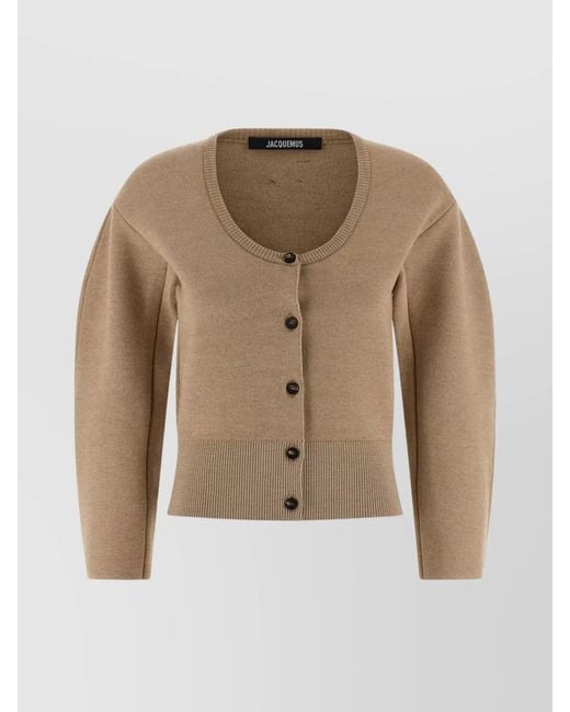 Jacquemus Natural Cashmere Merino Wool Cardigan