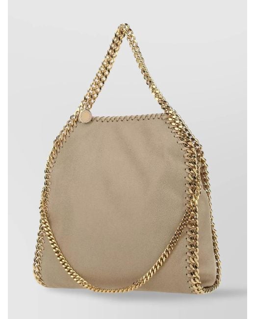 Stella McCartney Natural Mini Falabella Shoulder Bag With Chain Strap