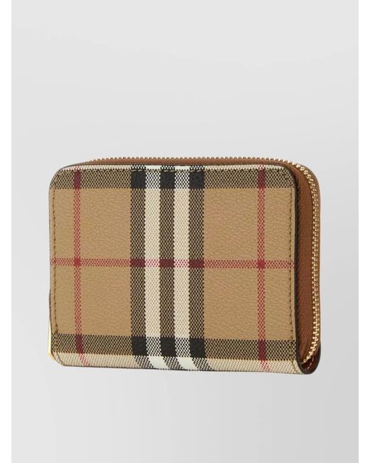 Burberry Natural Check Print Mini Wallet