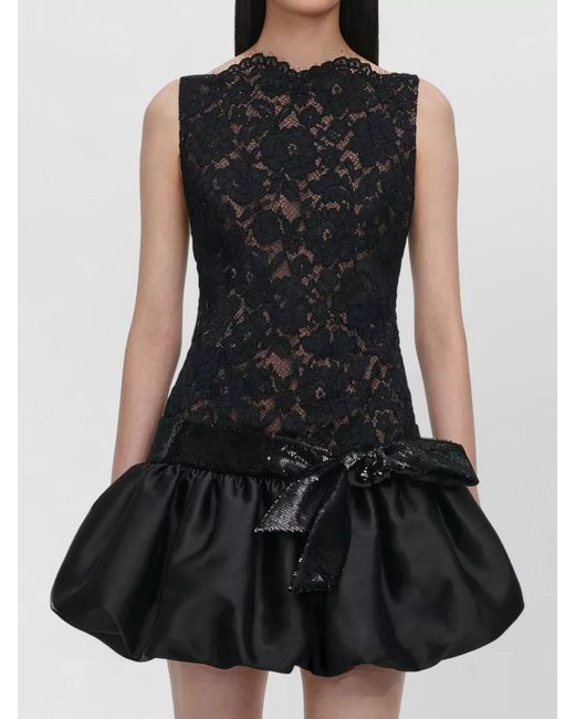 Self-Portrait Black Lace Mini Dress