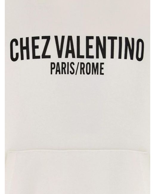 Valentino Garavani Natural Cotton Hoodie for men