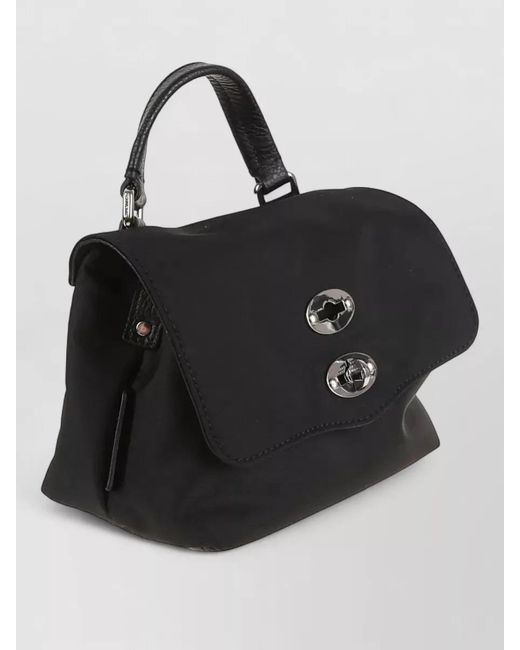 Zanellato Black Tokyo Baby Rimmed Shoulder Bag Handle