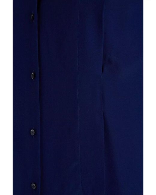 Rochas Blue Silk Shirt