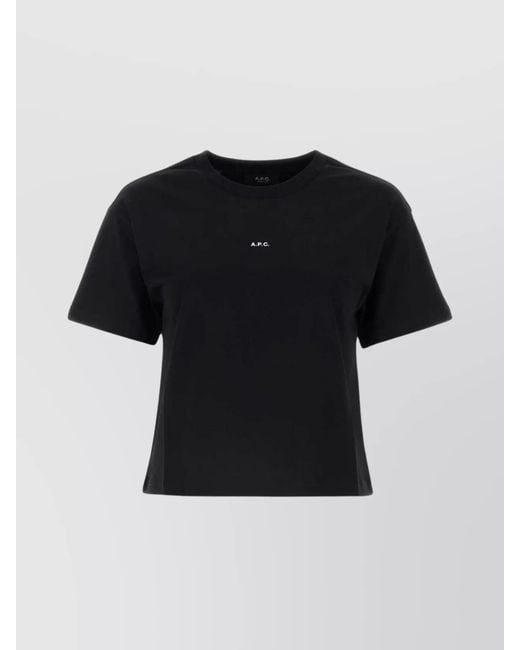 A.P.C. Black Cotton T-Shirt