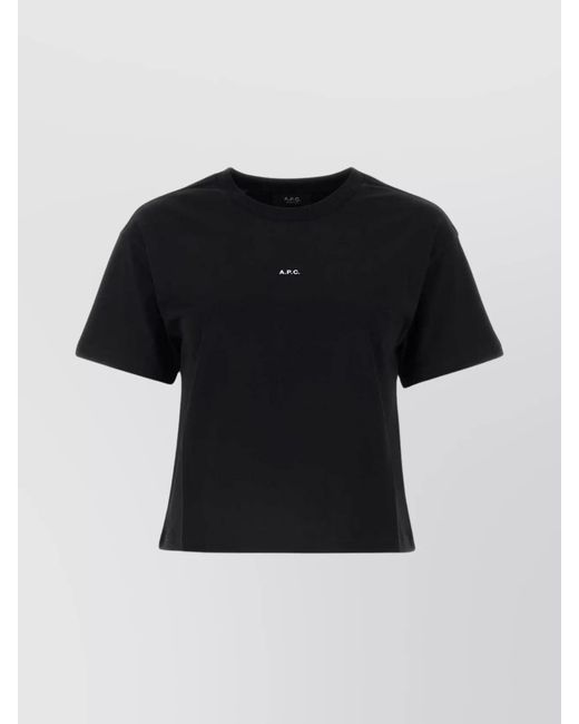 A.P.C. Black Cotton T-Shirt