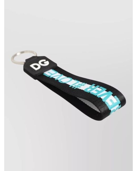 Dolce & Gabbana Blue Logo Keychain for men