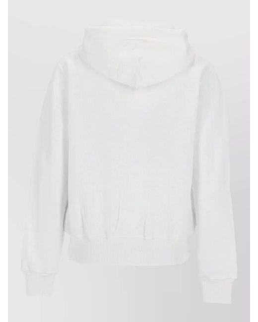 Polo Ralph Lauren White Zip Hoodie Logo Front Kangaroo Pocket