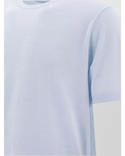 Vince Blue Cashmere Wool Short-Sleeve Sweater for men