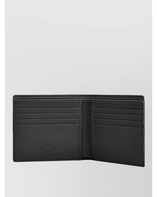 Tod's Black Leather Bifold Wallet for men