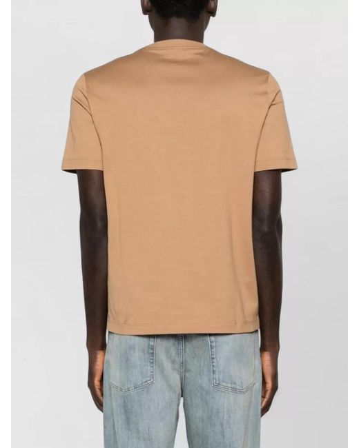 Lanvin Natural Cotton Logo-Print Short-Sleeve T-Shirt for men