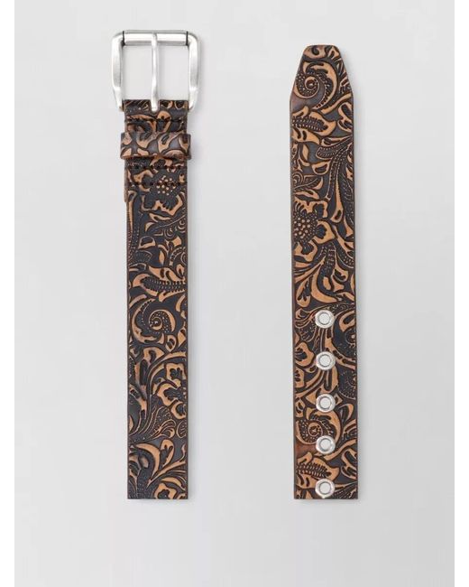 Our Legacy White Adjustable Belts Floral Pattern Design
